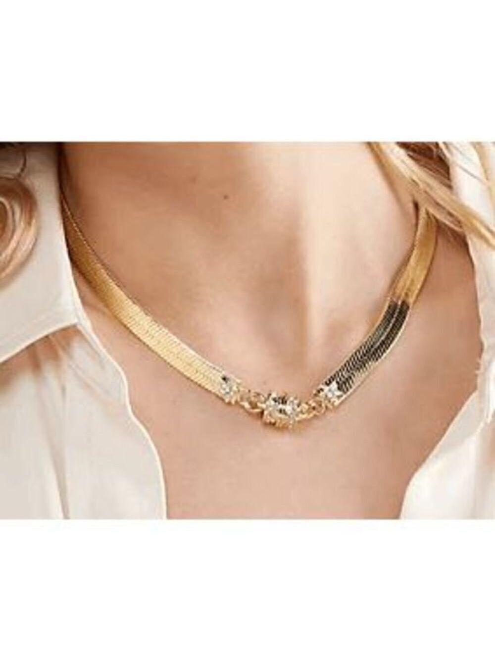 Starlight Dragonfly Reversible Herringbone Magnetic Necklace